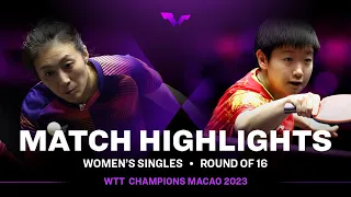 Sun Yingsha vs Ying Han | WS R16 | WTT Champions Macao 2023