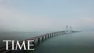 China Officially Launched World's Longest Sea Bridge Linking Hong Kong & Macau To Mainland | TIME