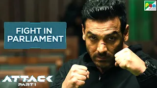 ATTACK - Parliament Fight Scene | John, Jacqueline, Rakul | Lakshya Raj Anand