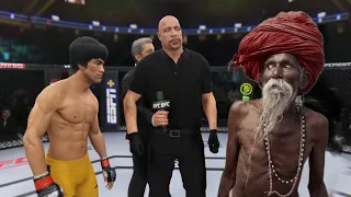 UFC4 Bruce Lee vs Indian Sadhu UFC 4