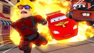 SAVING LIGHTNING MCQUEEN - CARS 3 ROBLOX OBBY