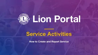 Service Activities: How to Create and Report Service