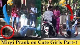 Mirgi Prank On Cute Girls😂😅 || Part-1 || Mirgi Attack On Stranger Girls || Nikhil Rebelli