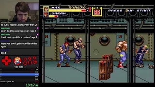 Streets of Rage 2 Normal speedrun 25:16 [PB] by Anthopants