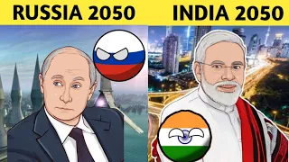 Russia 2050 vs India 2050 Economy Comparison | India 2050 vs Russia 2050 - Country Comparison 2050