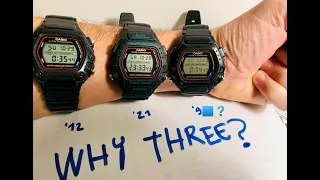 Casio DW 290. Three Generations of Mission Impossibles Compared