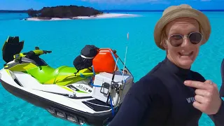 Solo JET SKI Camping on Remote Island