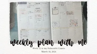 PLAN WITH ME | Mar 18 - 24 in my Hobonichi Cousin