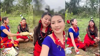 Moatsü Ao Festival with Naga girls in Nagaland Nature @naganunavlogs ft @onennenty_vlogs 😍😲