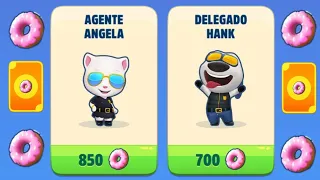 TALKING TOM GOLD RUN COPS AND ROBBERS EVENT DEPUTY HANK vs Agent Angela vs RACCOON GAMEPLAY