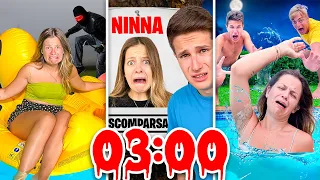 5 STORIE ALLE 3:00 DI NOTTE DI NINNA E MATTI! CHIUSI FUORI CASA, IN PISCINA, SCOMPARSI!😱