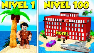 ¡PASAMOS de HOTEL NOOB a HOTEL PRO de 1.000.000.000 $ en ROBLOX! 🌴🏩 (Tropical Resort Tycoon)