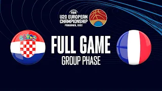 Croatia v France | Full Basketball Game | FIBA U20 European Championship 2022