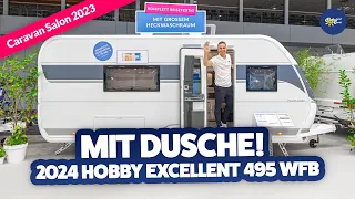 NEU auf der MESSE 👉 2024 Hobby Excellent 495 WFB! | Caravan Salon Düsseldorf 2023 × Camperland Bong