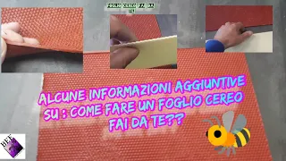 Apicoltura foglio cereo fai da te revisione e aggiornamenti