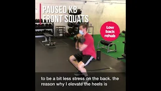 Paused kettlebell front squats