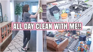 ALL DAY CLEAN WITH ME | SPEED CLEANING MOTIVATION | BIG HOUSE CLEANING