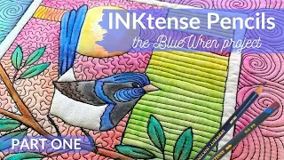 INKtense Pencils on Fabric | The Blue Wren Project PART ONE