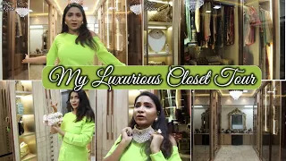 My $ Luxurious $ Closet Tour - Finally Revealed- Inside My Wardrobe - Bags, Shoes, Makeup, Clothing