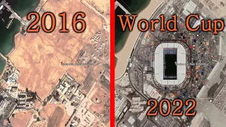 How the air-conditioned football stadiums of the 2022 World Cup in Qatar were built - Timelapse.