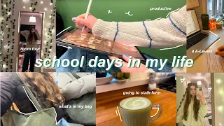 SCHOOL DAYS IN MY LIFE || sixth form, room tour, what's in my bag, productive, studying, selfcare