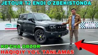 JETOUR AVTOSALINIDA YANGI JETOUR T2 YO'L TANLAMAS MASHINANI ERKAGI