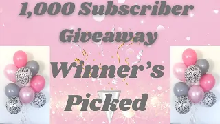 1,000 Subscribers Giveaway Winner's Picked | I Added 2 Extra Winners 🎉 🎊 🎉  #giveawaywinners