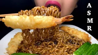 ASMR BLACK BEAN NOODLES + SHRIMP TEMPURA + CUCUMBERS | EATING SOUNDS | NO TALKING | BINGS - ASMR