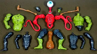 Merakit Mainan Hulk Smash Vs Siren Head Vs Black Panther Vs Venom Carnage Avengers Superhero toys