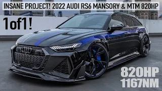 INSANE! 1of1 2022 AUDI RS6 MANSORY & MTM FUSION PROJECT - 820HP/1167NM/2.9 SECONDS - 1 OF A KIND 4K