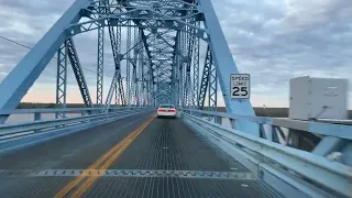 Raw file: Driving north over the scariest bridge in the world: The Brookport Bridge