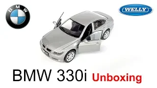 Unboxing - BMW 330i (Silver) WELLY NEX - Diecast 1:39 Scale Model Car Toy