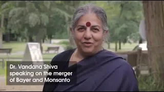 🚯🚫 Dr. Vandana Shiva speaks out against the merger of Bayer & Monsanto!