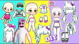 Drawing Banbaleena Human in 3 Styles | Toca Life World | Gacha Club | Garten of Banban #paperdiy