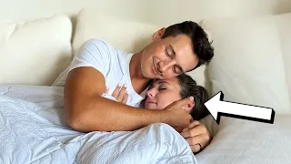 Falling Asleep on My Husband (CUTEST REACTION)