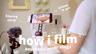 my iphone vlogging setup 🎬🎙️ filming accessories + sample asmr unboxing (ft. Hollyland Lark C1)