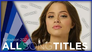 🇳🇱 Eurovision 2021: All Song Titles - In 70 Seconds!!