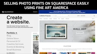 Selling photo prints on Squarespace easily using Fine Art America