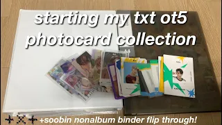 starting my txt ot5 photocard collection & soobin non-album binder tour ~a mess~