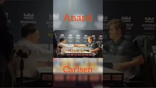 Magnus Carlsen Resign vs Vishy Anand #shorts #chess