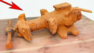 Rusty Antique Bench Vise Repair & Prefect Restoration