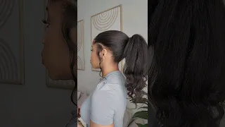 QUICK & EASY PONYTAIL USING CLIP INS 😍 #hairstyle