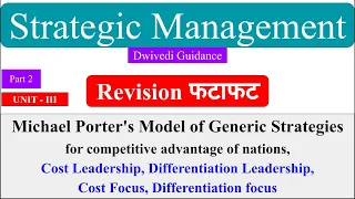 6 Porter Generic Strategies, Strategic management, Cost & Differentiation Leadership, Focus Strategy