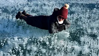 Abraham Lake Ice Bubbles January 4,2023