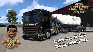 SCANIA G480, PUXANDO TANQUE CIMENTO, CONJUNTO FRE, (Rei Gamer).