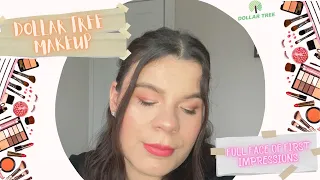 FULL FACE OF DOLLAR TREE MAKE UP! FIRST IMPRESSION HONEST REVIEW! 2024