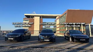 Opel Vectra 1.9 CDTI 150 Ve 180 HP | Renault Megane 1.3 TCE 140 HP EDC  Performans Ve HIzlanma Testi