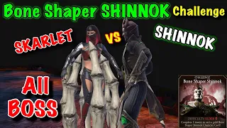 Bone Shaper SHINNOK Elder Challenge All BOSS Gameplay | MK Mobile