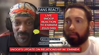 Fans React To Snoop's 1st Live Reaction To Eminem Zeus 'Diss', After Fan Question On Air