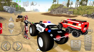 Offroad Outlaws Fire Truck, Police Car  Dirt Car Extreme Off-Road #1 - Android IOS Gameplay